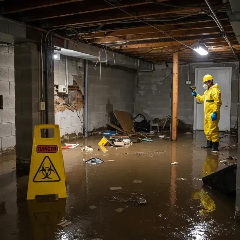 Flooded Basement Electrical Hazard in Uhland, TX Property